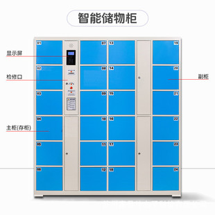 寄存柜水上乐园电子储物柜扫码 超市共享智能条码 人脸识别存包柜