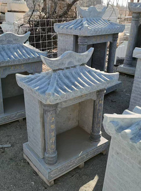 青石土地爷庙石雕户外山神厂家神龛中式仿古神位土地庙神像现货