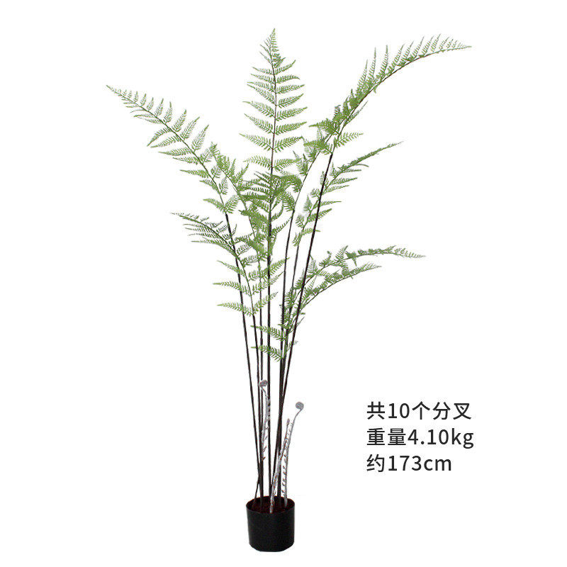 仿真蕨类绿植盆栽带盆北欧家居装饰170cm落地造景树植物盆栽仿生