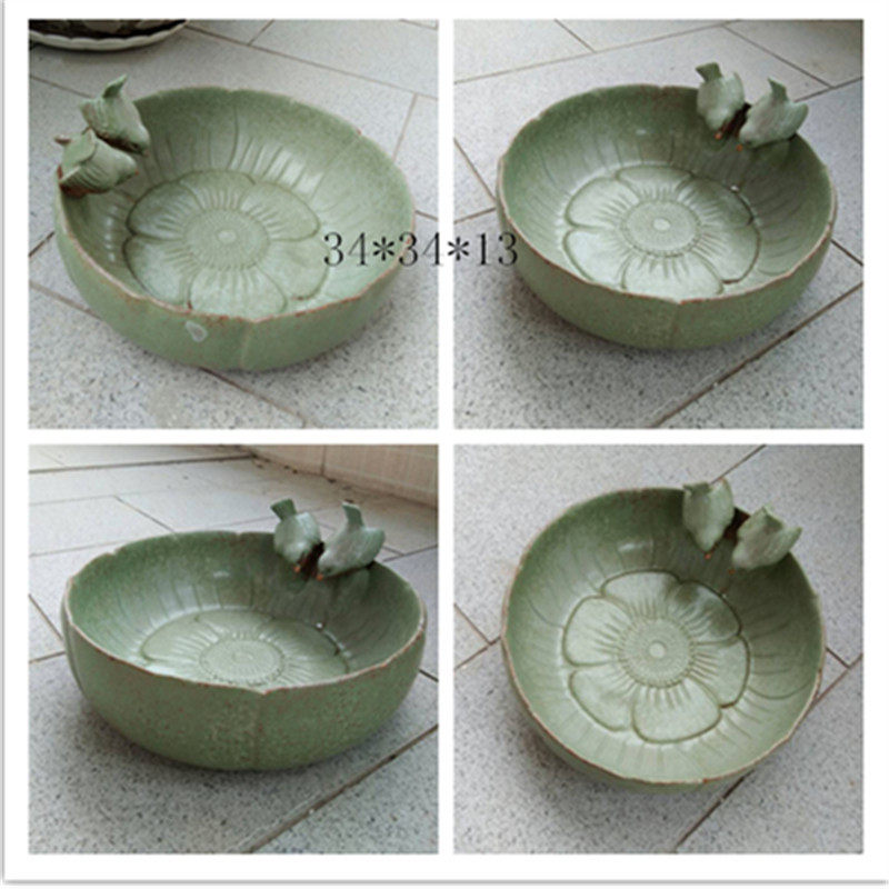 创意陶瓷工艺品色釉家居盆窑变花盆多肉组合盆6001-1水培水仙釉