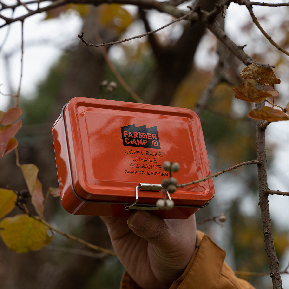 FarmerCamp饵料盒户外钓鱼路亚微物渔具多功能鱼线鱼钩收纳铁盒