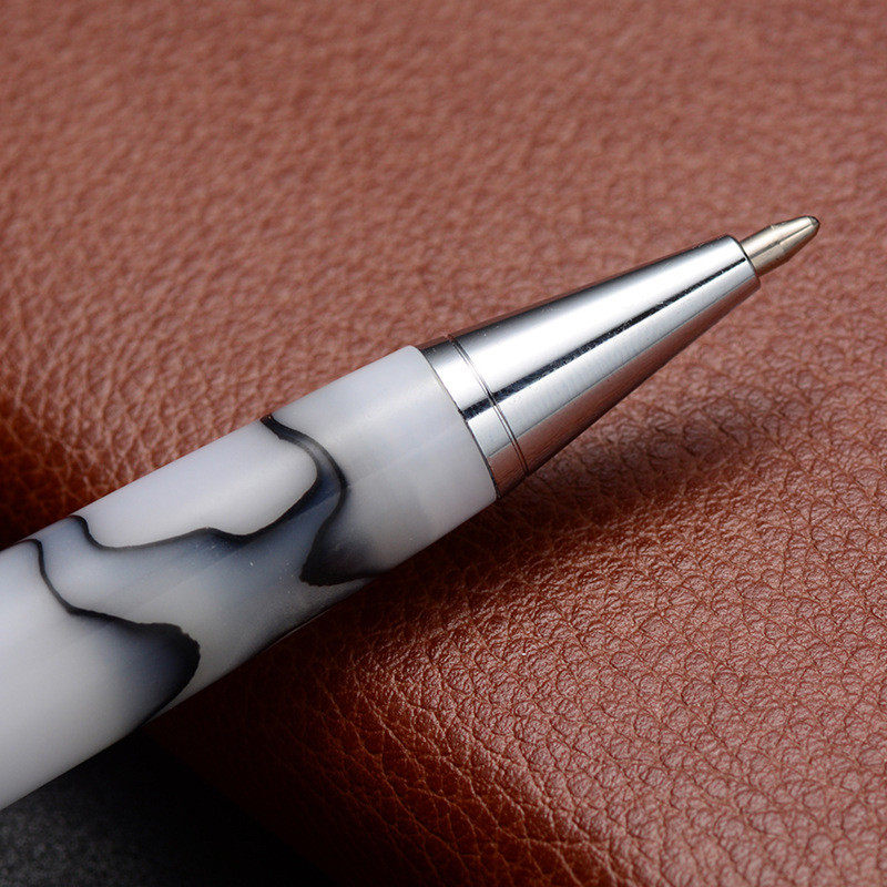 实力厂家定制扭动圆珠笔亚克力花纹金属中油广告酒店广告笔