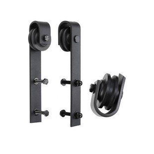 佛山酒店格诗厂家直销谷仓门美式吊轨移门五金配件复古威移动滑轨