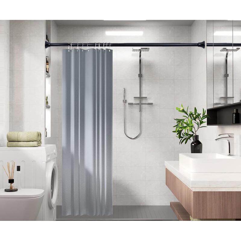 卫生间伸缩晾衣杆窗帘杆衣柜免打孔支撑挂衣杆晾衣架升收缩浴帘杆