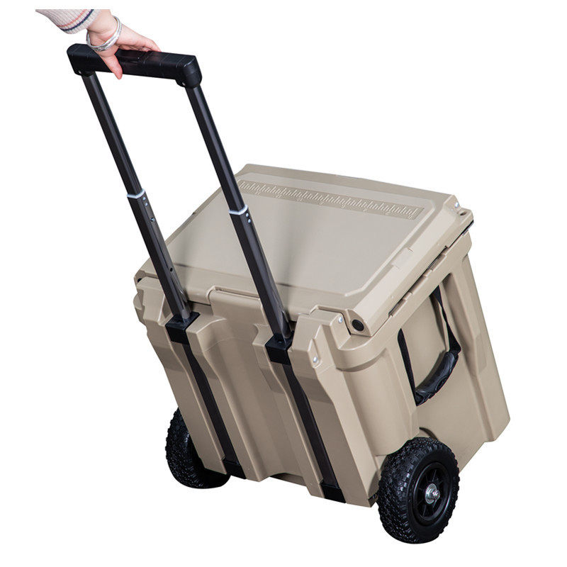 厂家直供酷钓鱼60l滚塑尔专用拉杆保温箱源头厂家大尺寸冷藏箱