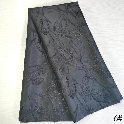 新丝绫精美面料金属丝色织大提花花纹服装面料