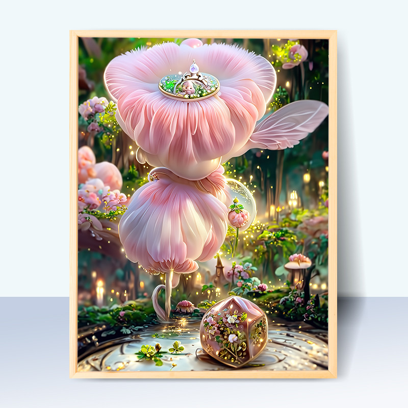 6buj梦幻花园城堡0基础diy数字油画手绘丙烯油彩画填充减压装