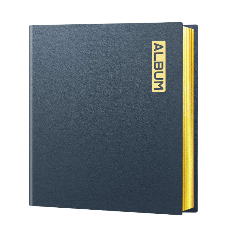 pu皮革封面a4自粘相册商用覆纪念相册家用膜式粘胶黑白卡内页影集