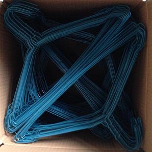 2.2mm干洗店专用衣架白色铁丝一次性洗衣店喷塑钢丝衣架600个外贸