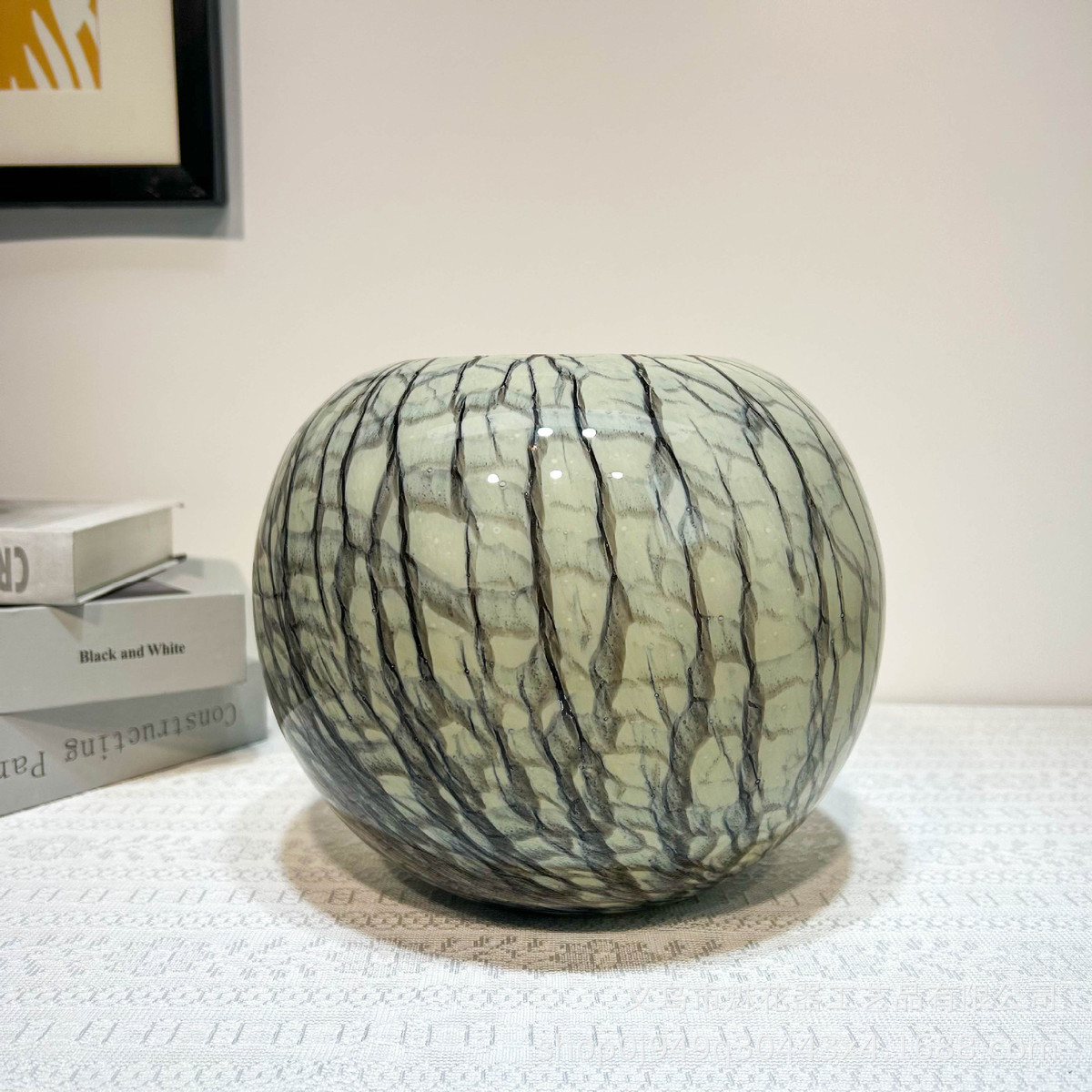 新中式手工琉璃花瓶客厅高级餐桌古典插花水培博古架玄关装饰摆件