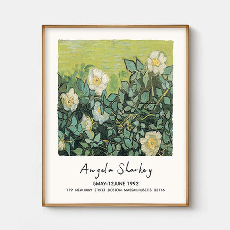 挂画北欧风格背景墙装饰装饰画世界名画挂画卧室少女客厅沙发梵高