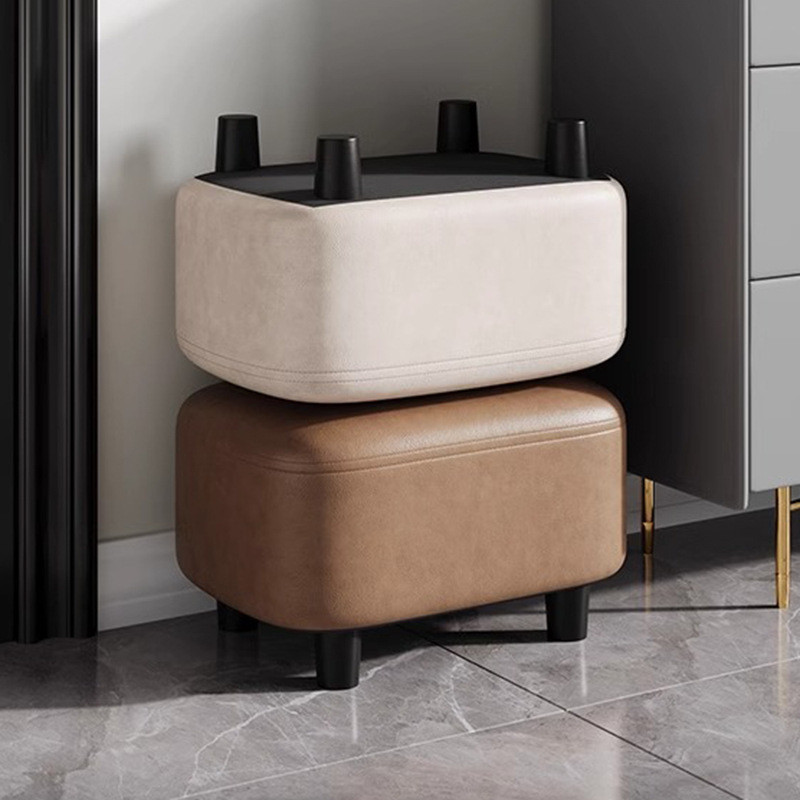 换鞋凳门口家用入户玄关穿鞋凳高级感客厅软包沙发矮凳实木小凳子