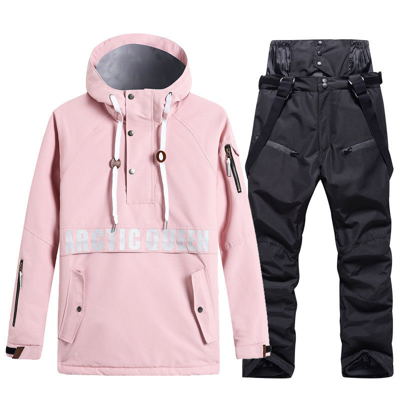 新款单板滑雪服男女套装情侣款冬季保暖滑雪韩版加厚衣裤双板套装