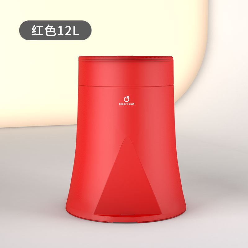 换袋创意设计垃圾桶家用有盖大号客厅卧室办公室厕所无盖轻奢棕色