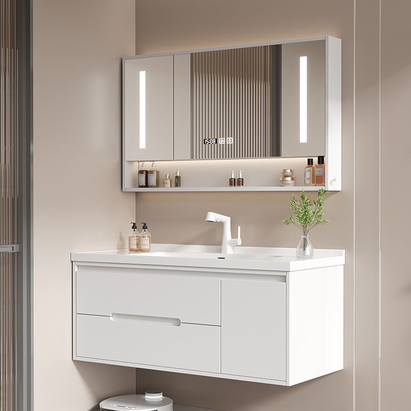 橡木陶瓷一体盆实木浴室柜洗手池组合卫生间洗手洗漱洗手盆洗脸盆