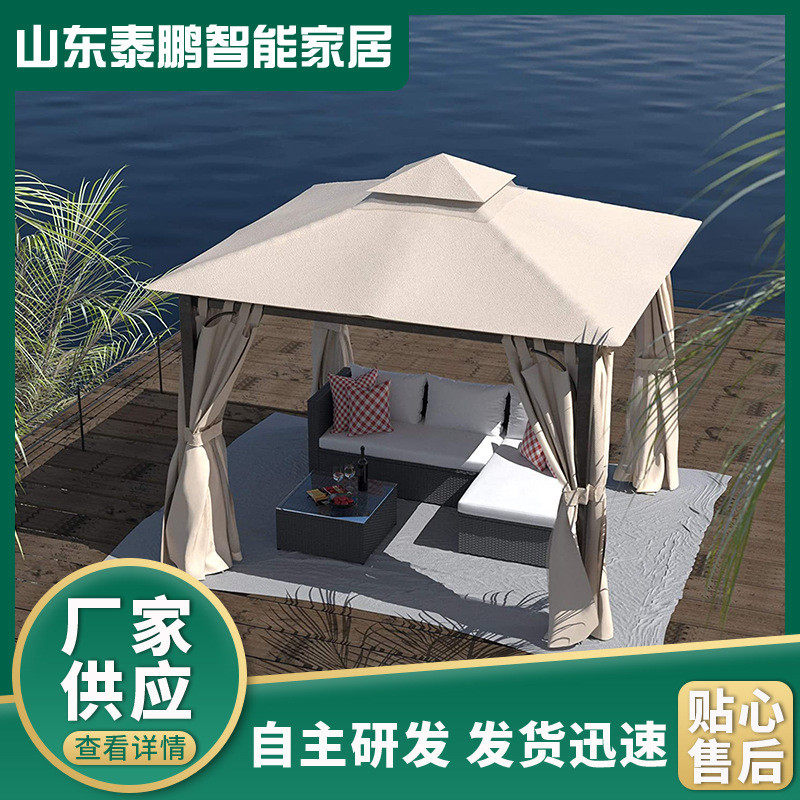 户外别墅庭院大遮阳棚花园休闲pu涂层涤纶布10*10露营方柱帐篷,户外/登山/野营/旅行用品,露营/旅游/登山帐篷,淘宝优惠券,粉丝福利购,淘宝优惠卷