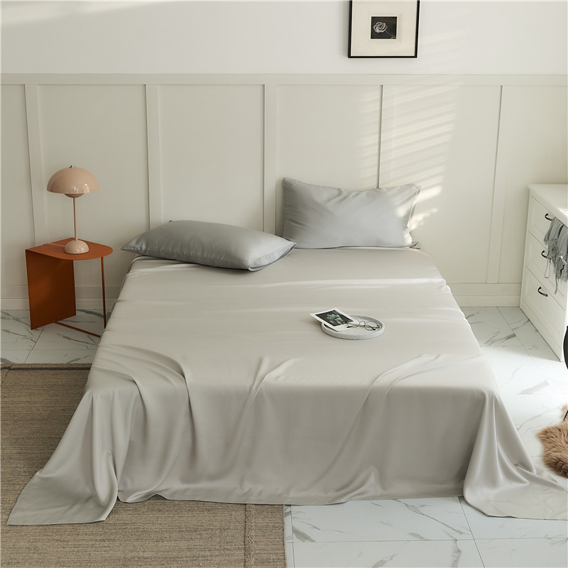 纯色60支莱单人天丝床单单件夏天裸睡冰丝宿舍赛尔被单枕套三件套