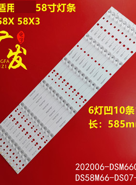 适用暴风58X灯条58X3 202006-DSM6602-01 DS58M66-DS07-V01液晶电