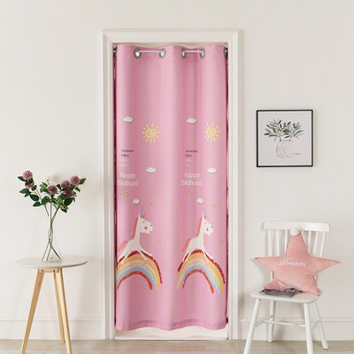 来卧室客厅艺术外购极简欧式免打孔门帘图试衣间隔断遮挡帘