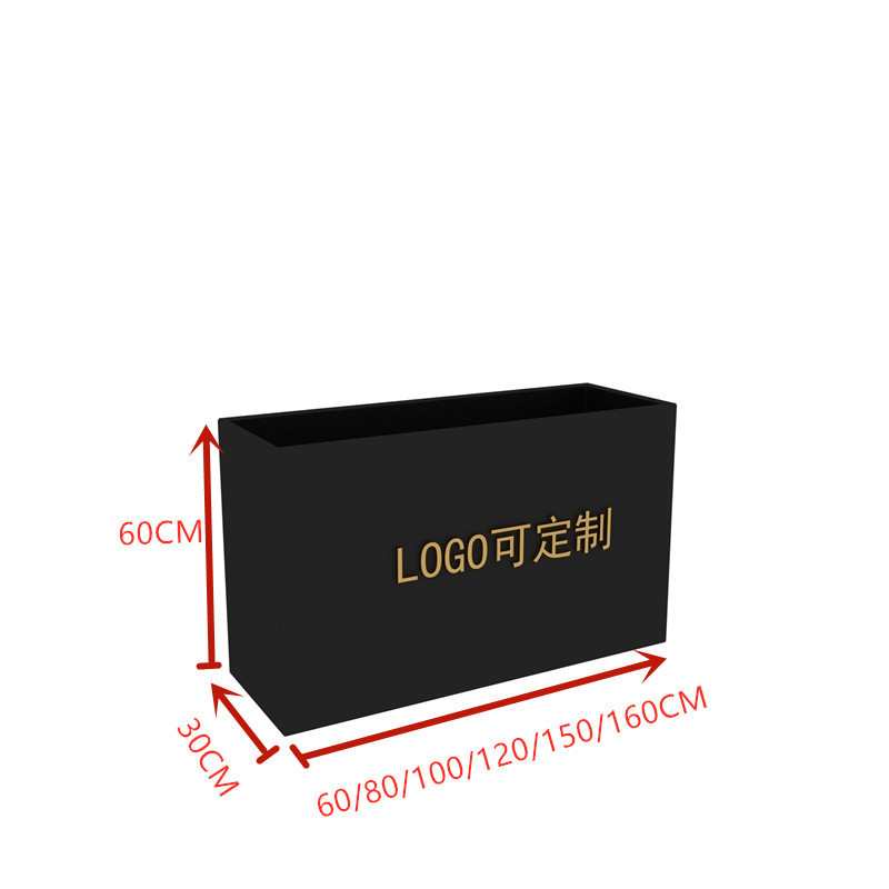 户外花箱外摆商业街售楼部花槽隔断长方形花盆花架子园艺花坛广场