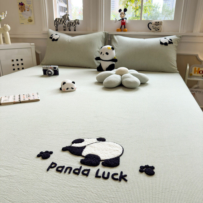 纯棉床笠单件2025新款四季通用100全棉床垫保护罩加厚床罩三件套