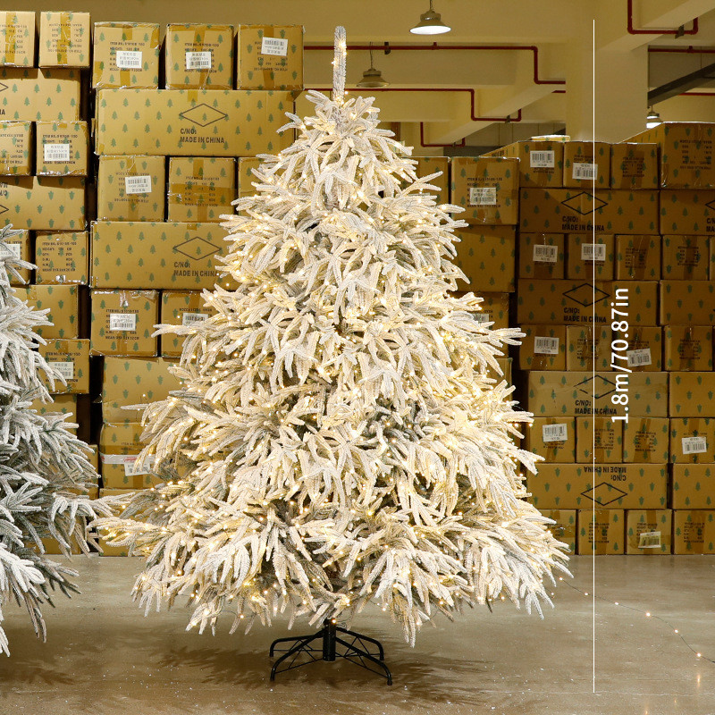 新款自动树加密圣诞树装饰品手工diy款圣诞节摆件家用场景布置