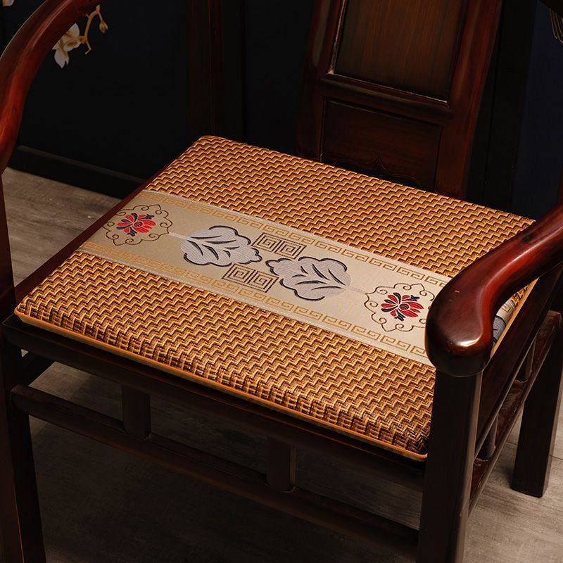 夏季凉席新中式餐椅垫红木椅子坐垫透气加厚棕垫圈椅座垫椅茶,居家布艺,椅垫,淘宝优惠券,粉丝福利购,淘宝优惠卷