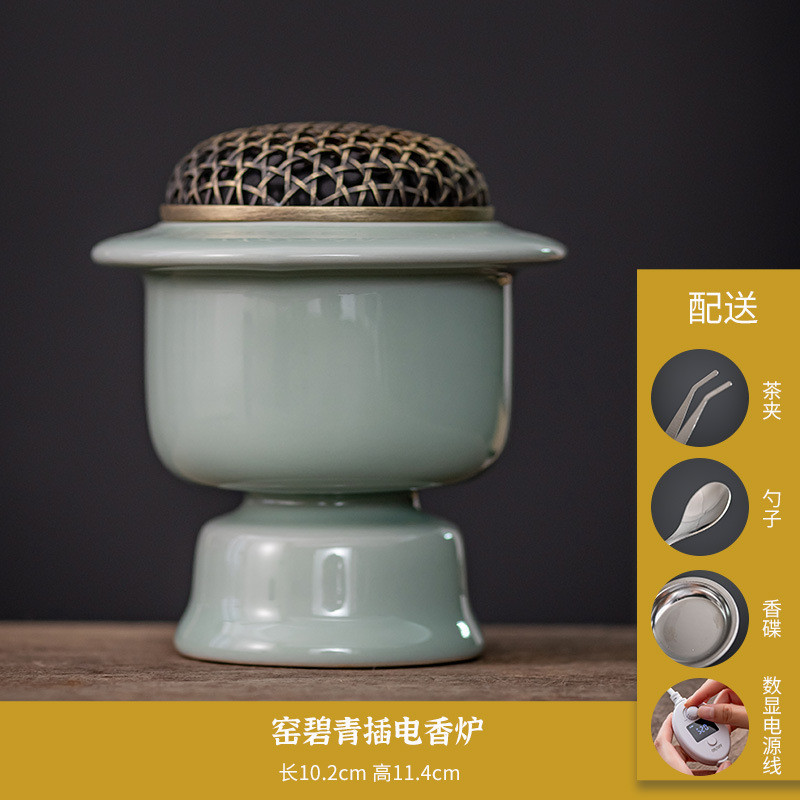 家用电子窑烧熏香炉温度可达520度可干碧青定时调温香薰炉液晶屏