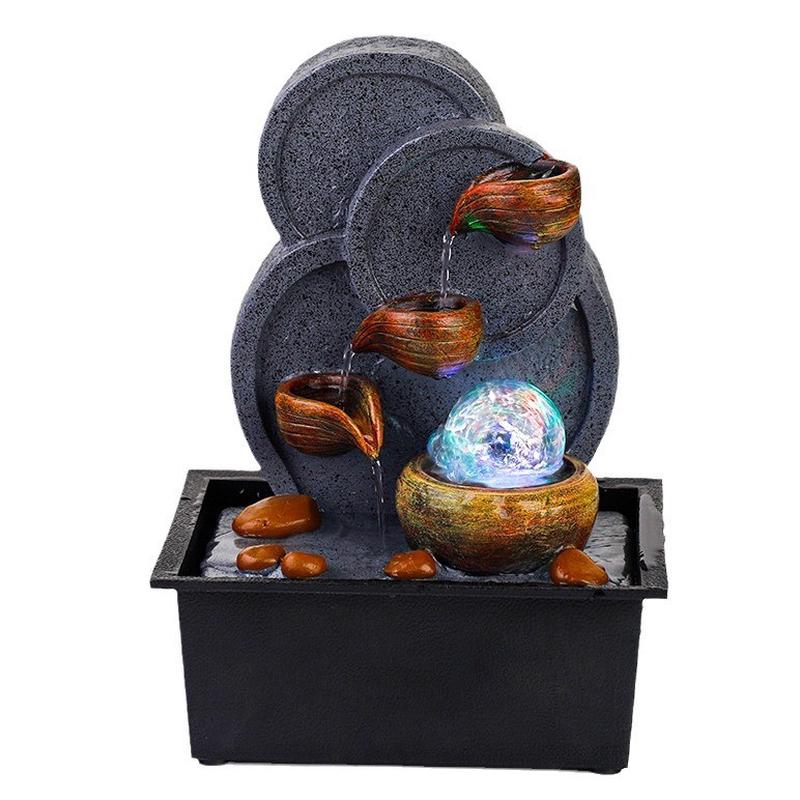 外贸欧式树脂小摆件创意桌面玄关流水景观装饰品礼品sl10-10