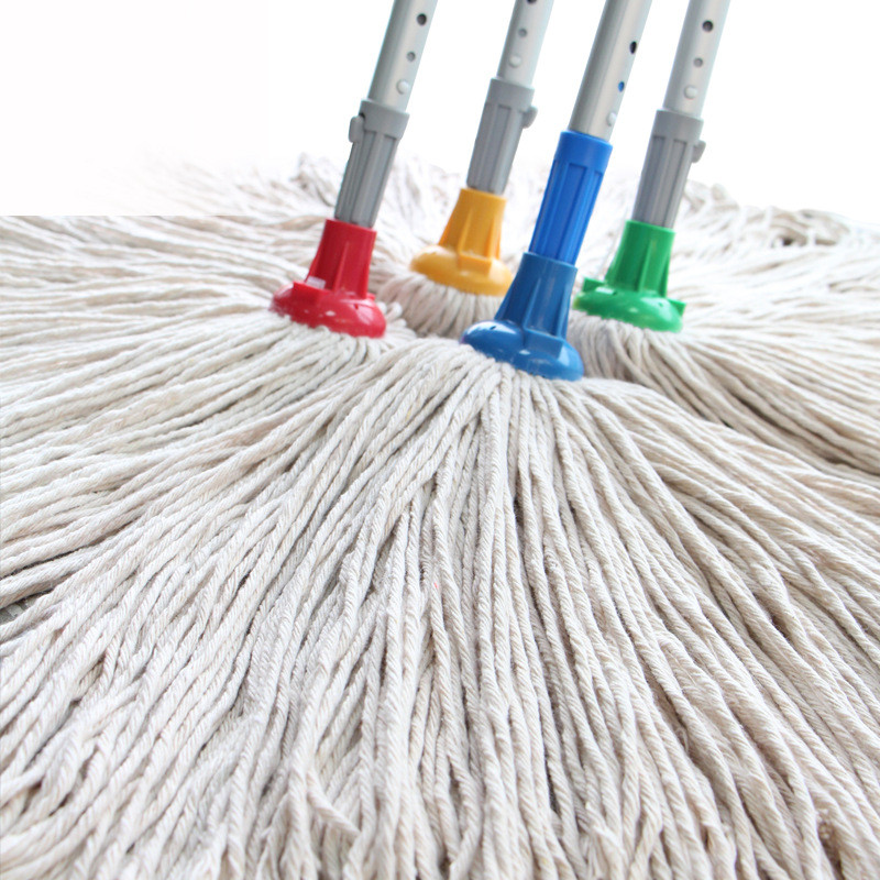 厂家直销圆头棉铝合金圆棉拖吸水地拖连拖把伸缩杆