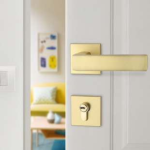 汇泰龙静音分体锁具卧室通用外装房门锁执手铝合金室内房间木门锁