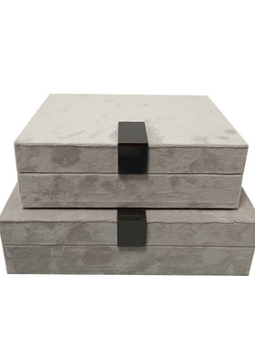 现代新中式首饰收纳盒样板间衣帽间客厅酒柜卧室轻奢饰品摆件软装