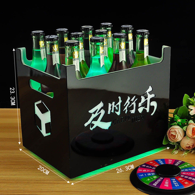 七彩发光冰桶冰桶桶洋酒桶酒吧用品冰桶亚克力酒吧ktv夜店冰块