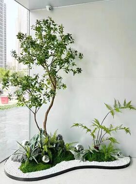 仿真马醉木室内造景橱窗大型装饰树北欧仿生植物假树简约景观摆件