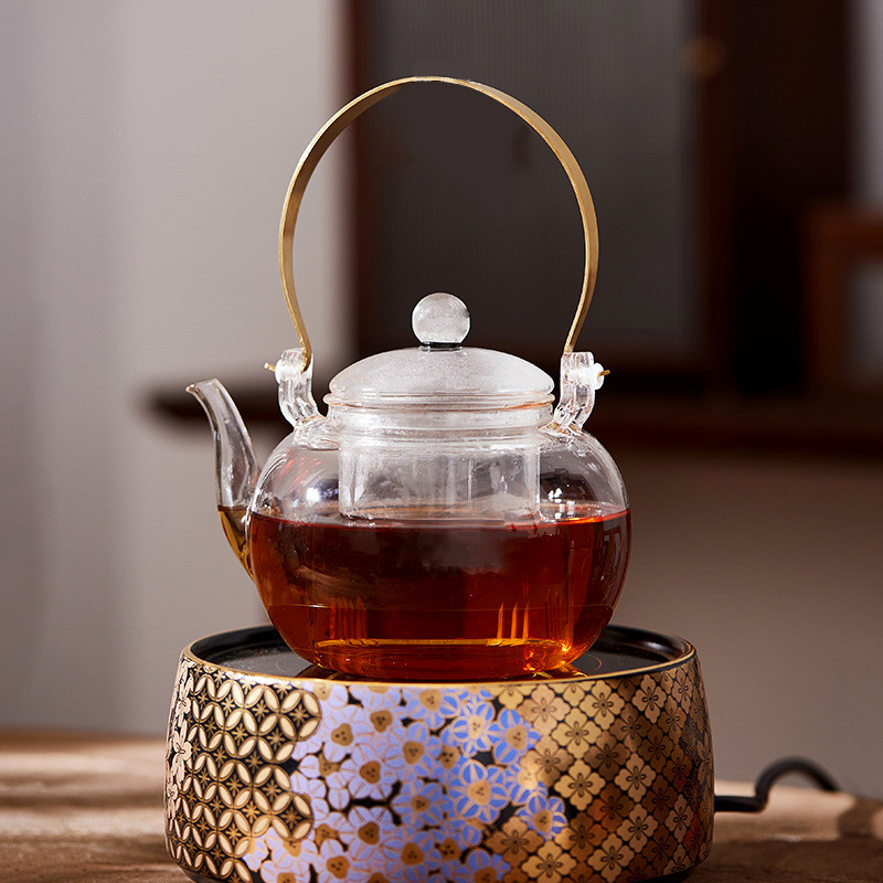 玻璃煮茶壶提梁壶2024新款电陶炉家用烧水壶煮茶器煮茶炉套装