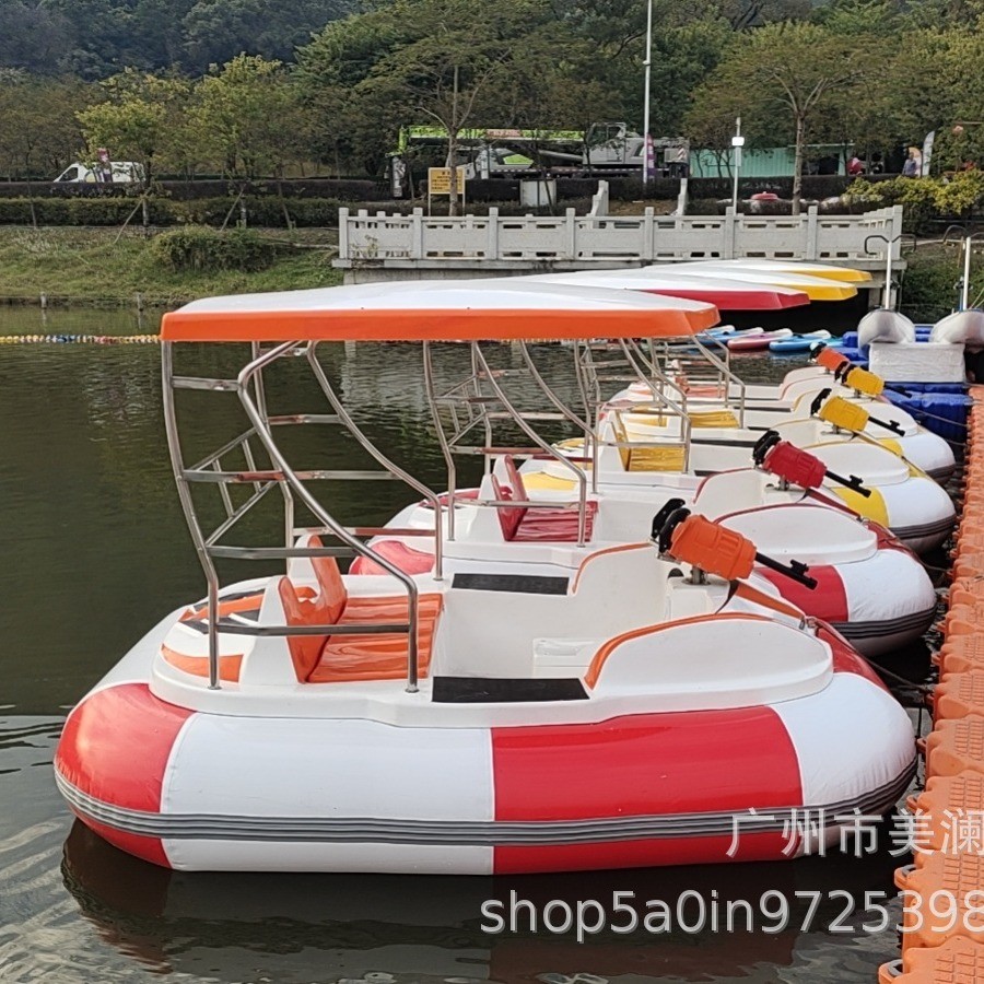 热销景区儿童游乐PPR电动碰碰船湖泊电动船观光船自排水碰碰船游