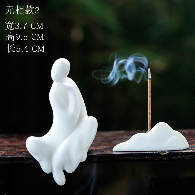 m3no批发小人物陶瓷和尚禅意摆件佛系无相佛盆景摆件鱼缸造景迷你