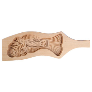 金巧凯木质烘培模具馒头面卡子用喜事结婚大号鲤鱼闰月鱼模具