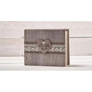 签名册新郎结婚宾客签到本婚礼新款创意蕾丝爱心镂空雕刻心装饰