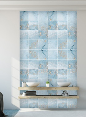 funlife艺术加厚大理石抽象瓷砖贴家居电视背景墙美化贴kts050