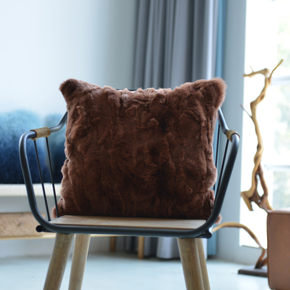 羊毛现代北欧风格客厅靠垫ins欧式毛绒沙发抱枕轻奢靠枕,居家布艺,靠垫/抱枕,淘宝优惠券,粉丝福利购,淘宝优惠卷