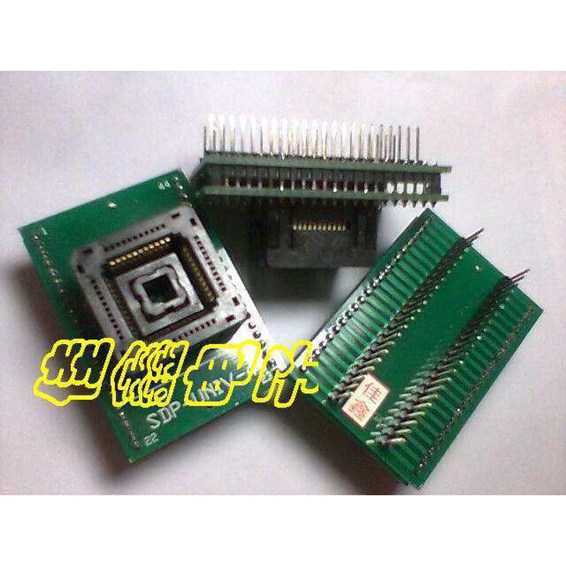 日本原装IC测试座子适配器适配转换烧录座PLCC44转DIP44SA244