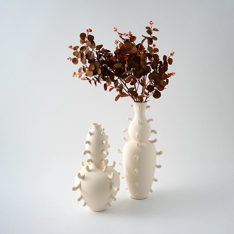 热销简约现代创意抽象桌面样板房售楼处酒店客厅陶瓷花瓶摆件软装