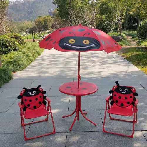 批发户外桌椅四件套沙滩椅带伞椅子儿童