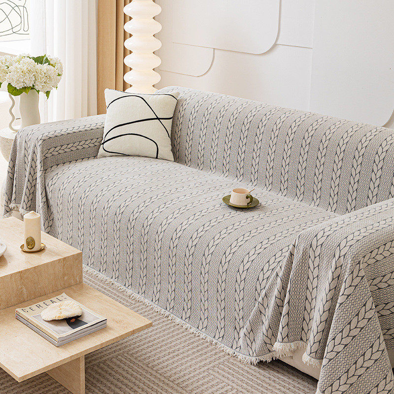 毯子纹雪尼尔沙发盖布巾四季通用高级防滑沙发垫全包沙发套罩麦穗,居家布艺,沙发垫,淘宝优惠券,粉丝福利购,淘宝优惠卷