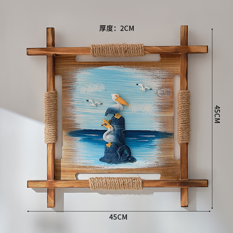 地中海风格立体客厅背景墙挂饰挂画海洋风主题餐厅装饰画壁画挂件