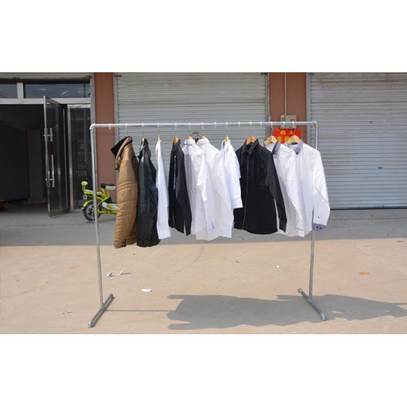 镀锌管单杆式架子落地家用单杠晾衣卧室内晒挂衣服的凉铁多功能