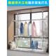 2o6x飘伸缩晾衣杆晾衣架顶天立地衣架落地折叠室内阳台窗台凉衣架