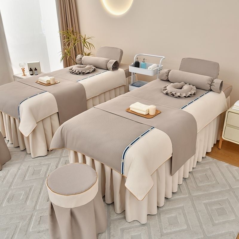 美容院轻奢美容床罩四件套理疗洗头按摩推拿床套高档四季通用批发,床上用品,床裙,淘宝优惠券,粉丝福利购,淘宝优惠卷