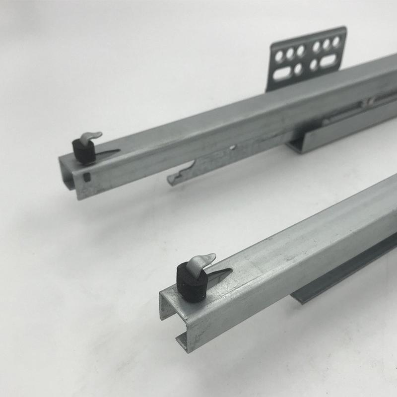 3缓冲拉篮导轨厨房橱柜拉篮节阻尼导轨厨房碗碟篮配件抽屉滑轨